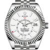 Sky Dweller White Dial 18K White Gold Bezel Steel Jubilee Men's Watch 3100034