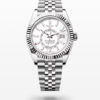 Sky Dweller White Dial 18K White Gold Bezel Steel Jubilee Men's Watch 3100034