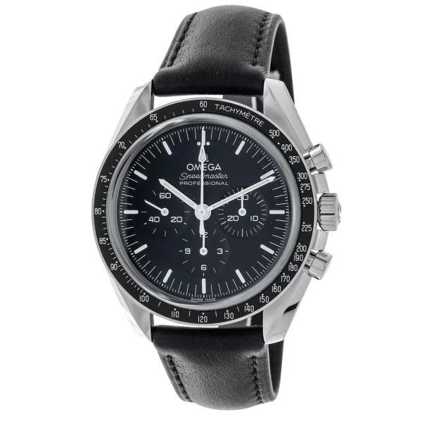 Omega Speedmaster Moonwatch Black Leather Strap 42mm 310.32.42.50.01.002