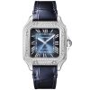 Santos de Cartier Medium Diamond Set Automatic Steel Bracelet/Strap Watch