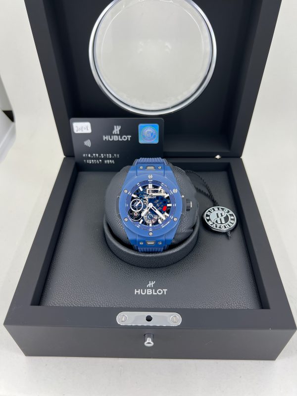 Hublot Big Bang Meca-10 Ceramic Blue 45mm, Ref# 414.EX.5123.RX