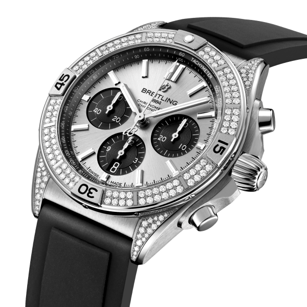 Breitling Chronomat B01 42, Stainless Steel and Diamonds, Ref# AB0134721G1S1, Unworn 2024