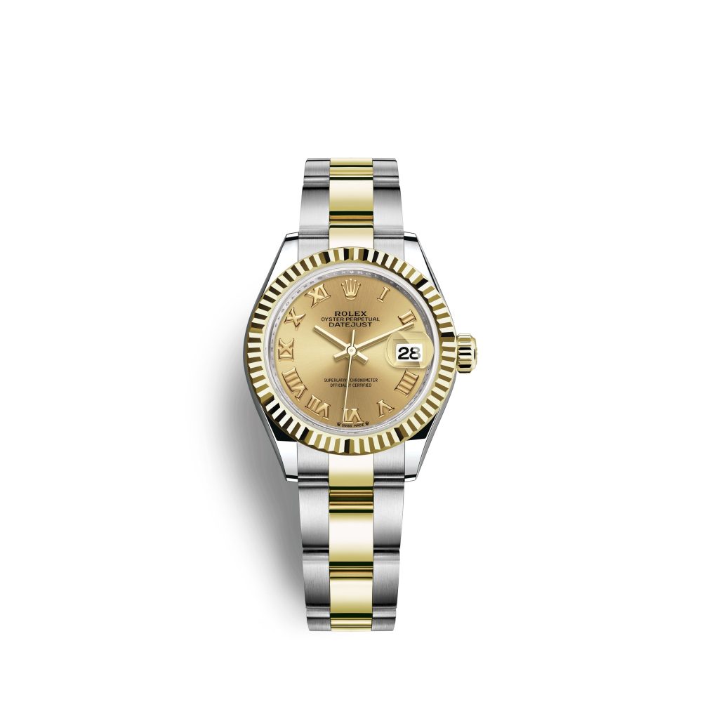 Rolex Lady-Datejust 28, Oystersteel and 18k Yellow Gold, Ref# 279173-0010