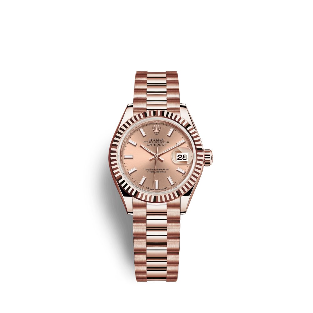 Rolex Lady-Datejust 28, 18k Everose Gold, Ref# 279175-0025