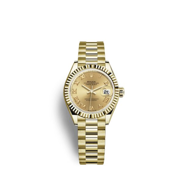 Rolex Lady-Datejust 28, 18k Yellow Gold, Ref# 279178-0022