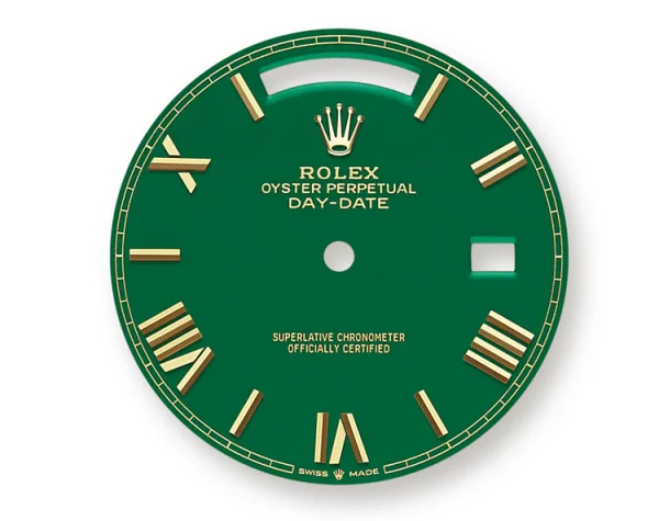 The Rolex Day-Date 40 With Green Lacquered Dial 228238