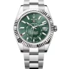 2023 Release Rolex Sky-Dweller, Mint green dial, Oyster bracelet, Oystersteel and 18k white gold Watch 336934