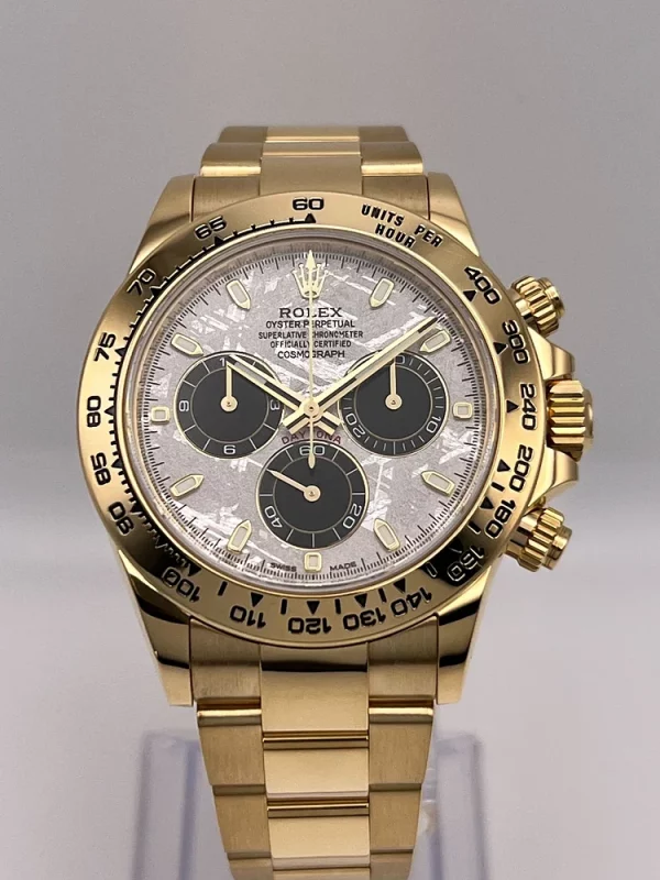 Rolex Daytona Yellow Gold Meteorite & Black Dial 116508