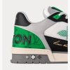 LV Trainer Grained Calf Leather With Monogram Canvas Black Green