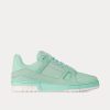 LV Trainer Grained Calf Leather Pastel Green Low