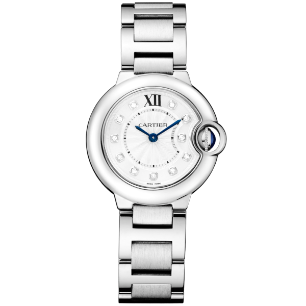 Ballon Bleu de Cartier 28mm Steel Diamond Set Watch