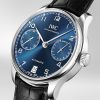 Portugieser 42mm Blue Dial Men's Automatic Leather Strap Watch