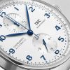 Portugieser 41mm Silver/Blue Dial Men's Chronograph Bracelet Watch