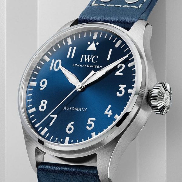 Big Pilot's 43mm Blue Dial Men's Automatic Leather Strap Watch