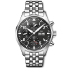 Pilot's 43mm Black Dial Chronograph Men's Bracelet Watch