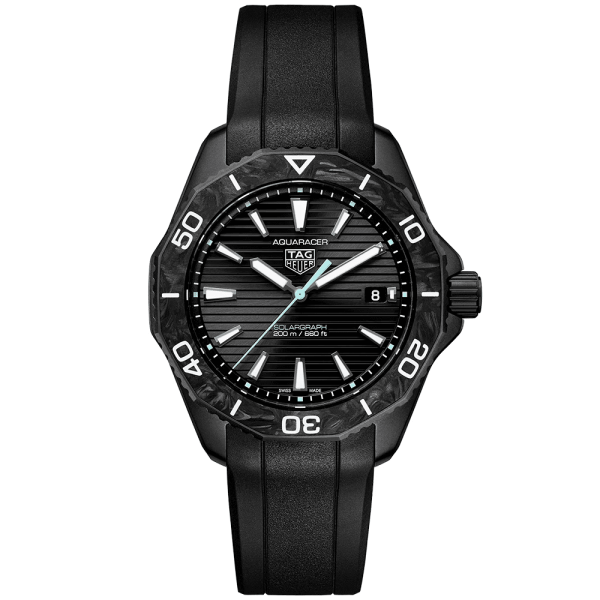 Aquaracer Professional 200 Solargraph 40mm Black DLC Mens Watch