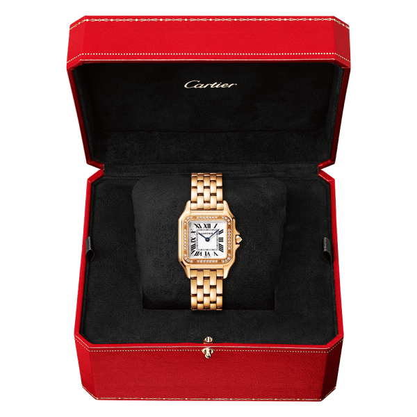 Panthère de Cartier Medium 18ct Rose Gold Diamond Set Watch