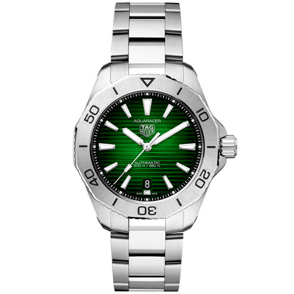 Aquaracer Professional 200 Date 40mm Green Dial Automatic Bracelet Watch