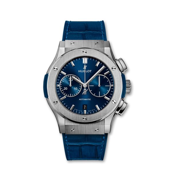 Hublot Classic Fusion Chronograph Titanium Blue 45mm, Ref# 521.NX.7170.LR