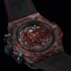 Hublot Big Bang Unico Red Carbon Black Diamonds Las Vegas Boutique, Matt Red Frosted carbon, 126 black diamonds, 44mm, Limited Edition, Ref# 421.QV.1113.LR.1100.LVB23