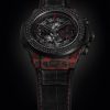 Hublot Big Bang Unico Red Carbon Black Diamonds Las Vegas Boutique, Matt Red Frosted carbon, 126 black diamonds, 44mm, Limited Edition, Ref# 421.QV.1113.LR.1100.LVB23