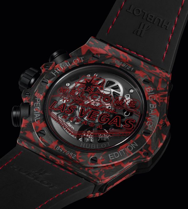 Hublot Big Bang Unico Red Carbon Las Vegas Boutique, Matt Red Frosted carbon, 44mm, Limited Edition, Ref# 421.QV.1113.LR.LVB23