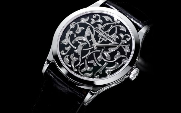 Patek Philippe Calatrava Volutes and Arabesques, Platinum, 38mm, Ref# 5088/100P-001