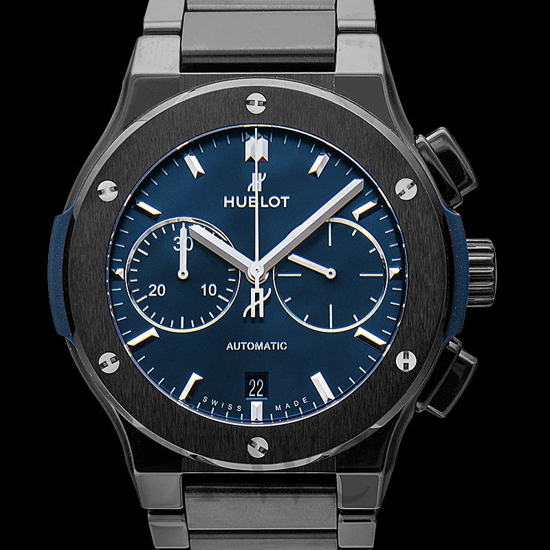 Hublot Classic Fusion Chronograph Automatic 45mm Ceramic Blue, Ref# 520.CM.7170.CM