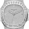 Patek Philippe Nautilus Date, Sweep Seconds Watch, 18k White Gold and 1,343 diamonds: ~18.73 ct., 40mm, Ref# 5719/10G-010