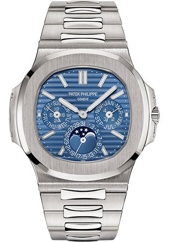 Patek Philippe Nautilus Perpetual Calendar Watch, 18k White Gold, 40mm, Ref# 5740/1G-001