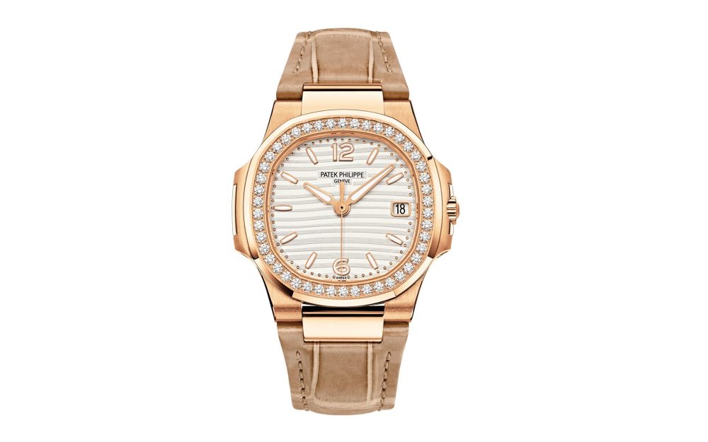 Patek Philippe Nautilus Quartz Diamond Ladies Watch, 18k Rose Gold, 32mm, Ref# 7010R-011