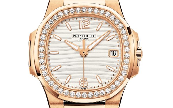 Patek Philippe Nautilus Quartz Diamond Ladies Watch, 18k Rose Gold, 32mm, Ref# 7010/1R-011