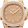 Patek Philippe Nautilus Quartz Diamond Ladies Watch, 18k Rose Gold, 32mm, Ref# 7010/1R-012