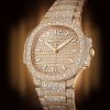 Patek Philippe Nautilus Haute Joaillerie Ladies Automatic Watch, 18K Rose Gold and Diamonds, 35,2mm, Ref# 7118/1450R-001