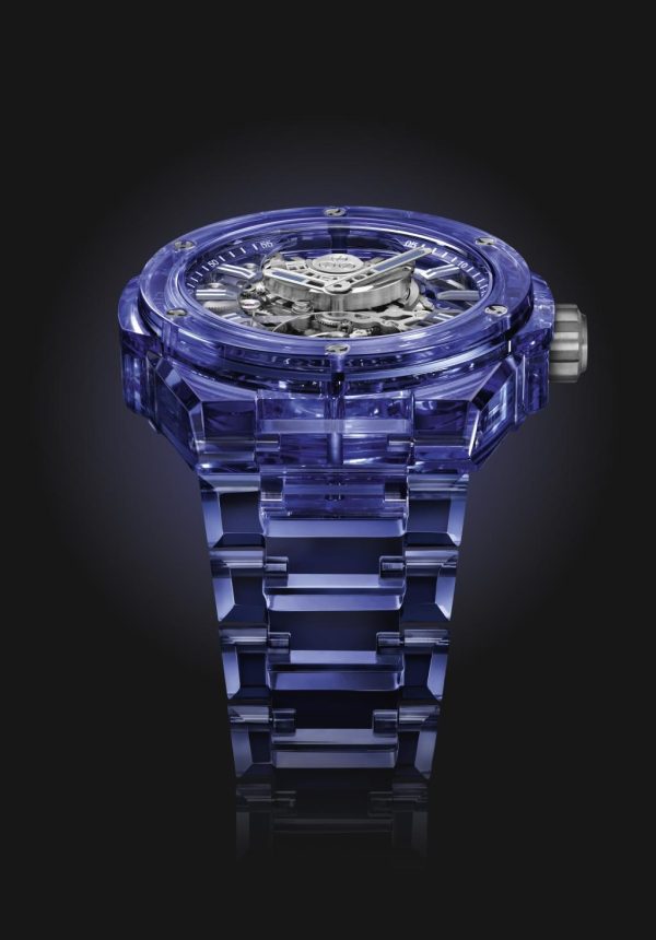 Hublot Big Bang Integrated Tourbillon Full Blue Sapphire, 43mm, Ref# 455.JL.0120.JL