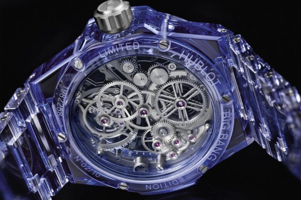 Hublot Big Bang Integrated Tourbillon Full Blue Sapphire, 43mm, Ref# 455.JL.0120.JL