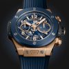 Hublot Big Bang Unico King Gold Blue Ceramic Ref# 421.OL.5180.RX