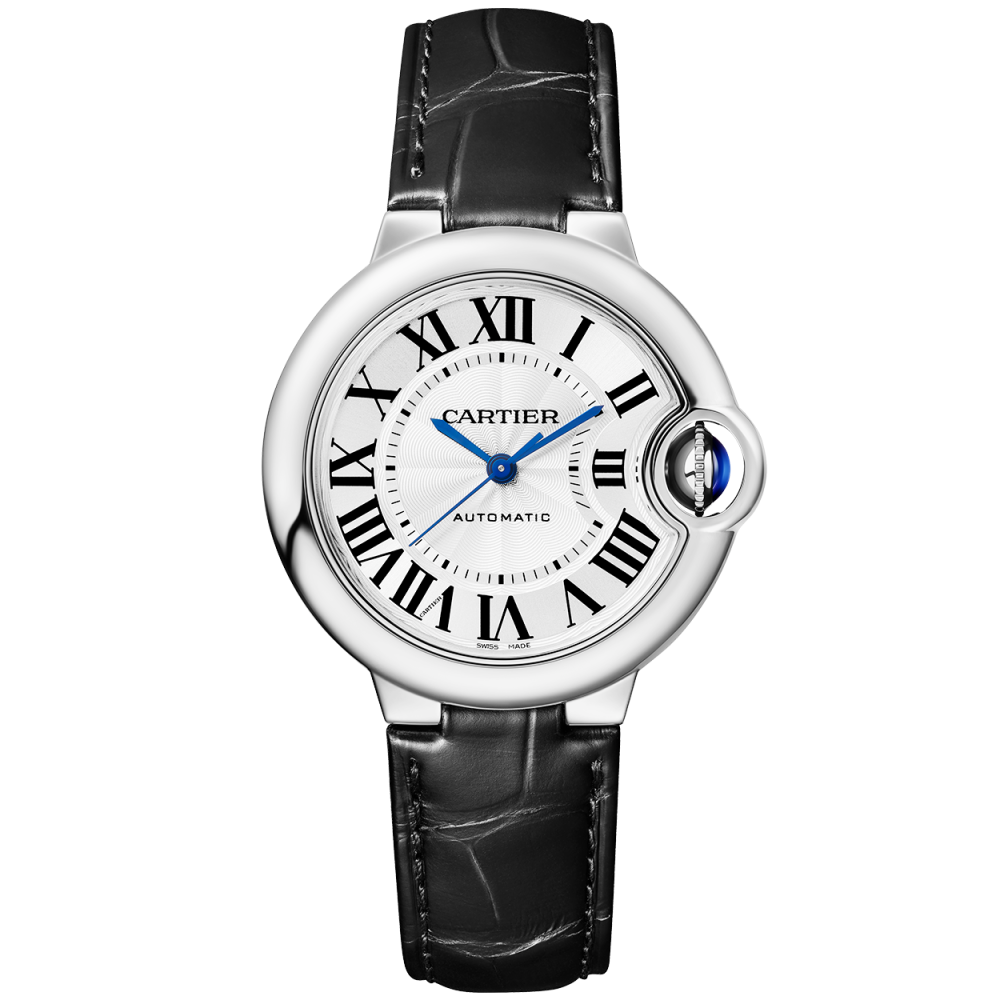 Ballon Bleu de Cartier 33mm Silver Dial Ladies Strap Watch