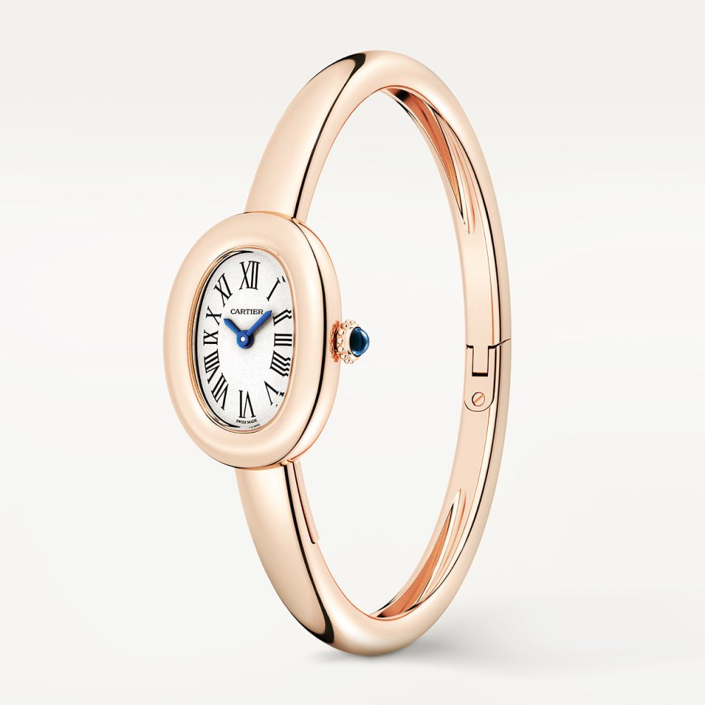 Baignoire Mini Size 17 18ct Rose Gold Ladies Bangle Watch