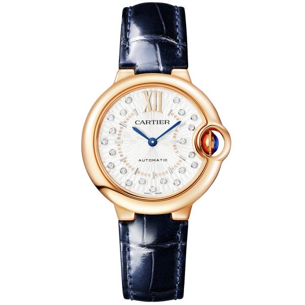 Ballon Bleu de Cartier 33mm 18ct Rose Gold Diamond Dial Watch