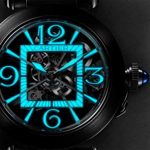 Pasha de Cartier Skeleton 41mm Black ADLC Men's Watch