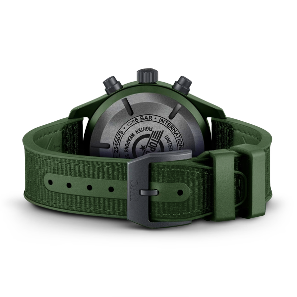 Pilot's Top Gun 'Woodland' 44.5mm Green Ceramic Chronograph Watch