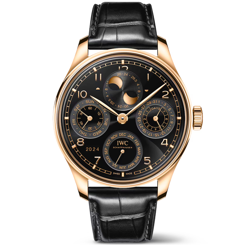 Portugieser 'Obsidian' Perpetual Calendar 44mm 18ct Yellow Gold Watch