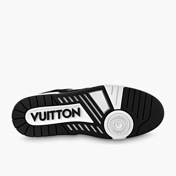 LV Trainer Velcro Strap Monogram Denim Black White