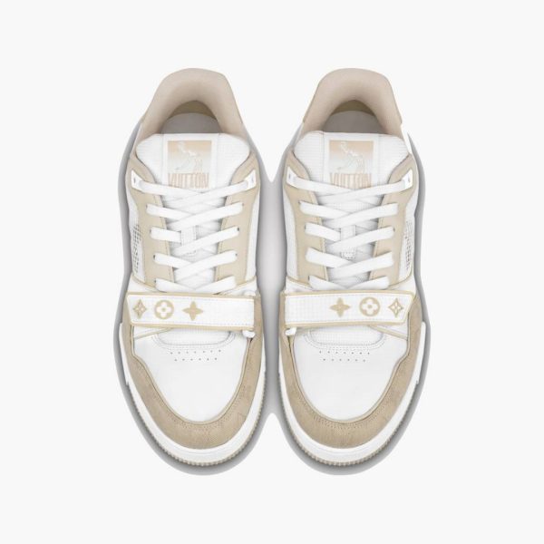 LV Trainer Beige White