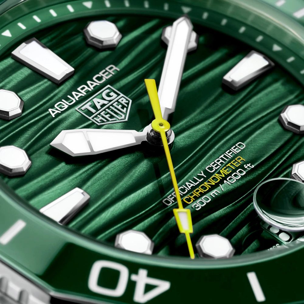 Aquaracer Professional 300 Date 42mm Green Dial Bracelet Watch