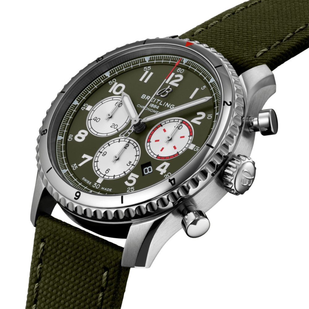 Breitling Aviator 8 B01 Chronograph 43 Curtiss Warhawk, Ref# AB01192A1L1X1