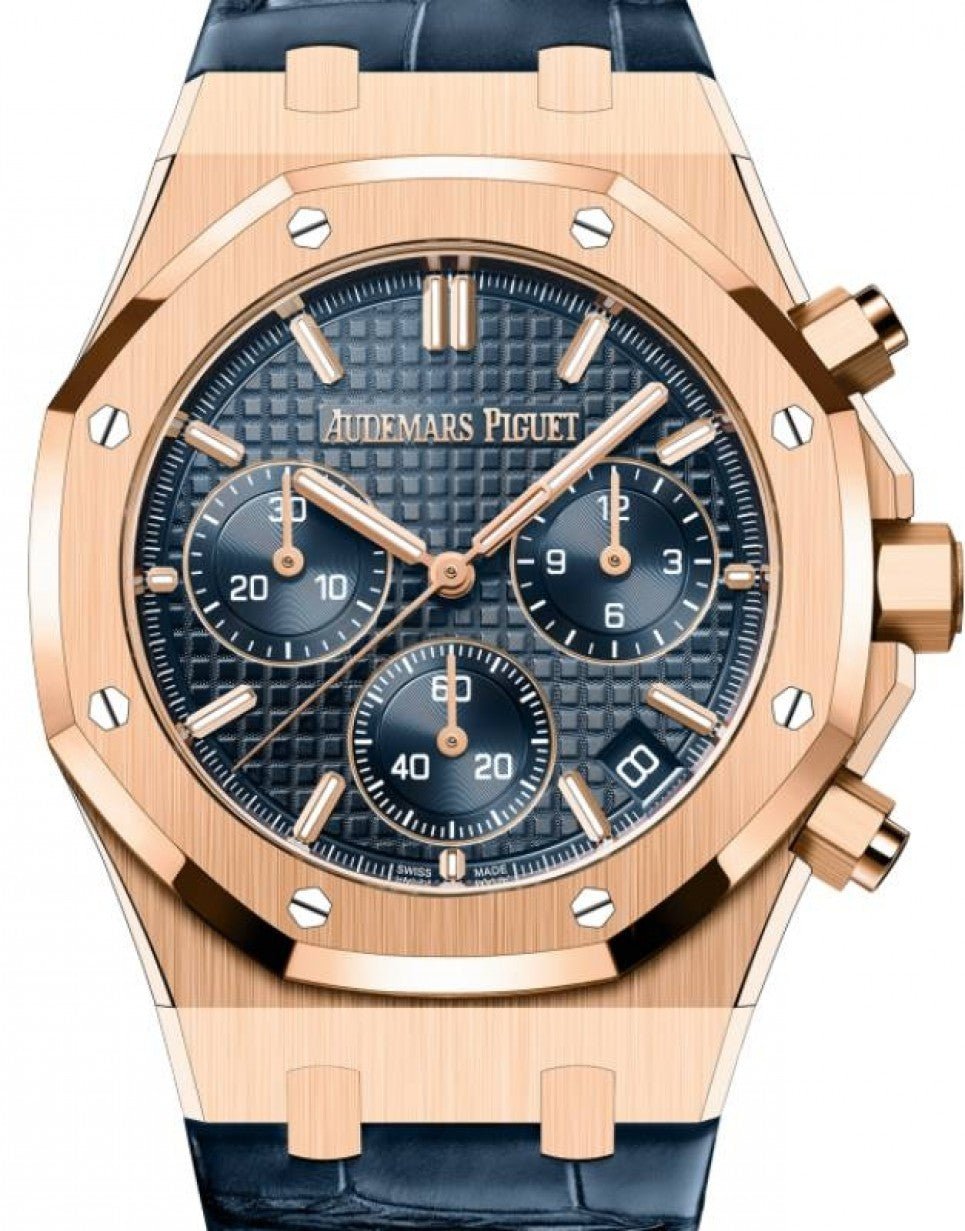 Audemars Piguet Royal Oak Selfwinding Chronograph Rose Gold 41mm Blue Dial 26240OR.OO.D315CR.01