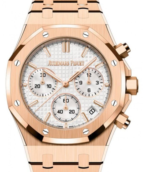 Audemars Piguet Royal Oak Selfwinding Chronograph Rose Gold 41mm White Dial 26240OR.OO.1320OR.03