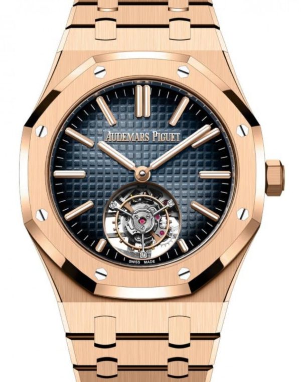 Audemars Piguet Royal Oak Selfwinding Flying Tourbillion Rose Gold 41mm Blue 26730OR.OO.1320OR.01